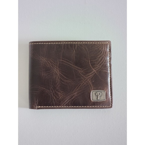 Fossil Other - NEW FOSSIL PHILLIES MLB Leather Bifold Wallet  Brown Baseball Sports Game Wallet